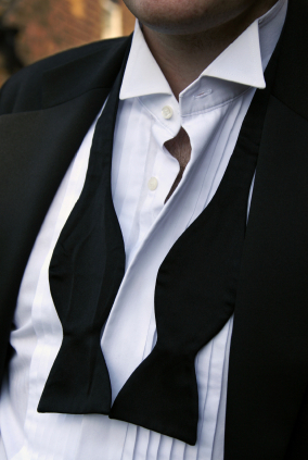 mens black bow tie undone