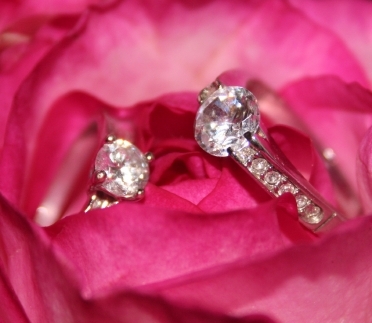 two diamond engagement rings