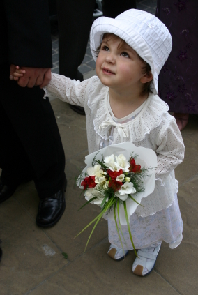 young child at a wedding