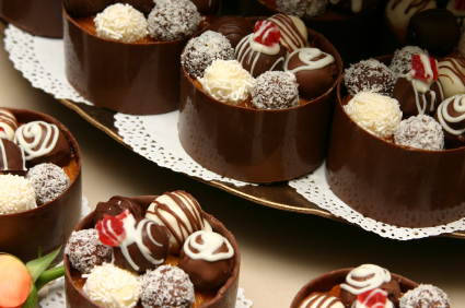 cup cakes of chocolate favors