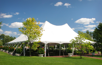 outdoor wedding marquee