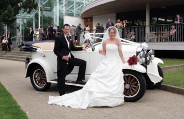 1928 willys tourer in cream for wedding hire vintage midlands