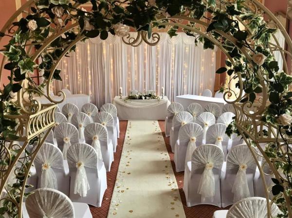 Ceremony room dressing to walk down the aisle in style at Bosworth Hall Hotel