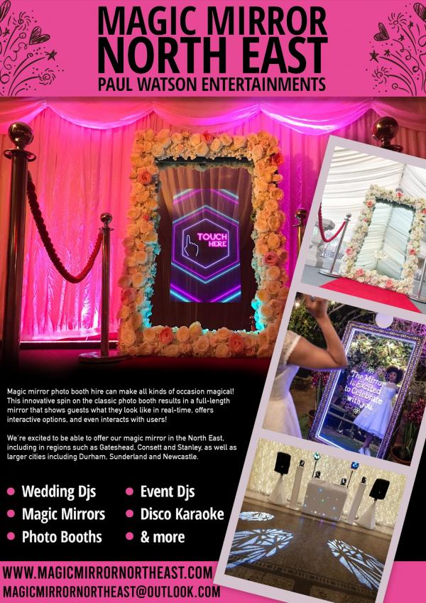 magic mirror hire , wedding dj