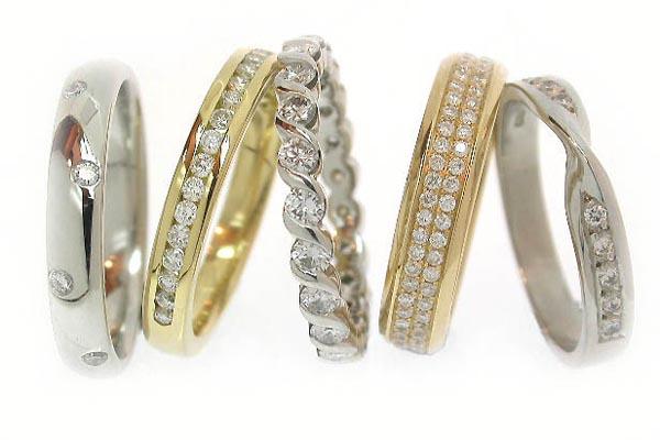 Platinum Jewellers diamond and gold wedding rings