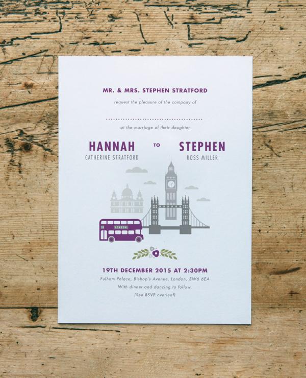 Dearly Beloved Design London Wedding Invite