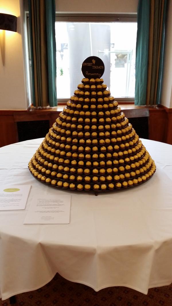 ferrero rocher tower chocolate centrepiece