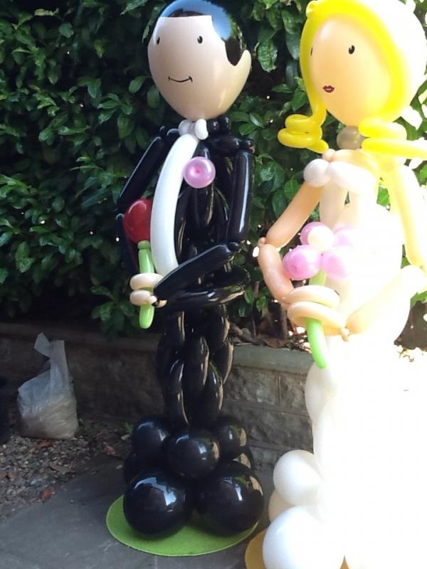 Bride & Groom Balloon Sculptures