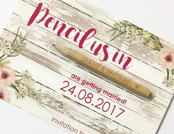 Pencil is in save the dates. 