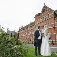 Happy Couple at Stanbrook Abbey