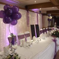 backdrop and front of table lea marston hotel