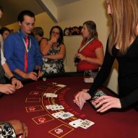Blackjack table in action