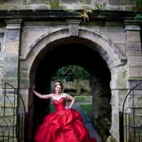 Electra Films Moor Hall wedding red dress