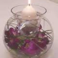 Wedding centrepiece bubble bowl candle and vase