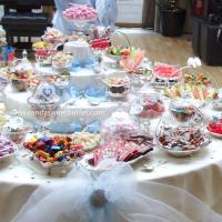 Luxury Wedding sweets and candy pick and mix buffet table with 33 varieties for 125 guests in Sheffield