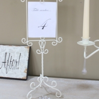 wedding Table number name holder for hire 