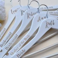 Engraved wedding hangers