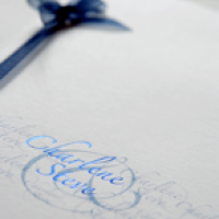 cinnamon designs wedding stationery blue