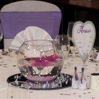 wedding table centrepiece glass fish bowl