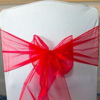 wedding chair covers red