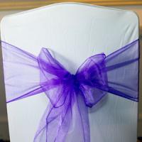 wedding chair covers purple