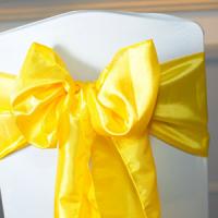 wedding chair covers yellow