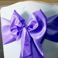 wedding chair covers purple