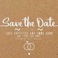 Retro vintage style save the date design 