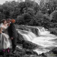 superphotography wedding with waterfall image