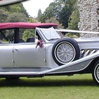 silver beauford tourer classic wedding car hire