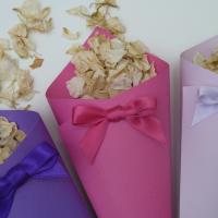 Confetti cones with bows