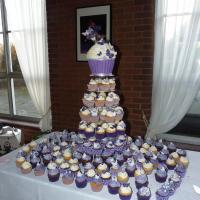 Kandiikanelane wedding butterfly cupcake tower