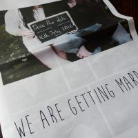 Alternative Wedding stationery - WeddingSave the Date Newspaper