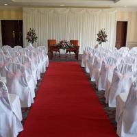 pretty formal wedding chair covers hire