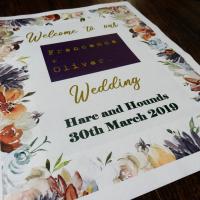 Alternative Wedding stationery - Floral themed Wedding stationery - Wedding Order of Service Newspaper