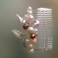 Beautiful decorated clear hair slide.