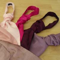 pink, rose and peach cravats, Status Hirewear, leamington spa