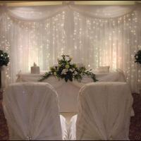 backdrop setup for civil ceremony