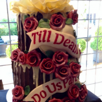 Chocolate Till Death Do Us Part Wedding Cake