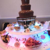 chocolate fountain - vintage wedding theme