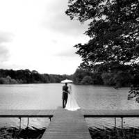ben fones photography wedding by the lake black and white