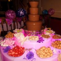 chocolate fountain - 70th birthday party