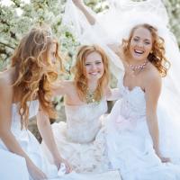 Bride & Her Bridesmaids at a wedding at keythorpe manor leicester