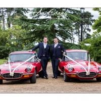 Iconic E-Types for the groom and best man