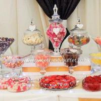 wedding sweets buffet table hire candy cart midlands