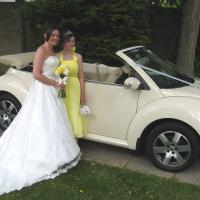 vw beetle convertible wedding car east midlands