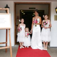 bride and her bridesmaids at sketchley grange