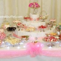 Luxury Wedding sweets and candy buffet table with 36 varieties for 100 guests in Northampton