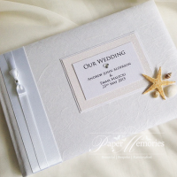 White Beach Theme Wedding Guest Book