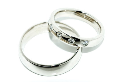 two wedding rings